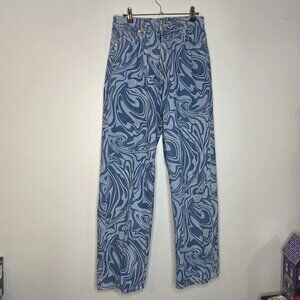 H&M Divided 90's High Rise, Baggy, Wide-Leg Jeans, Size 4